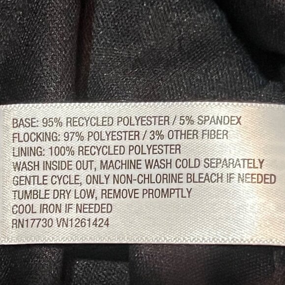 NWT Wild Fable M Black Rose Flocked Velvet Burnout Off-Shoulder Recycle Material - Picture 10 of 16